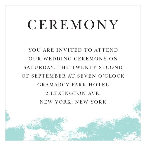 Something Blue Ceremony Cards