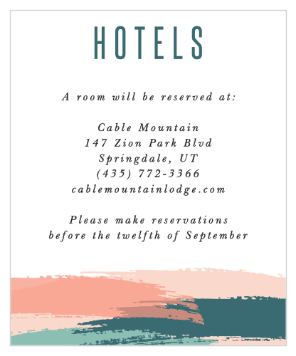 Painterly Perfection Accommodation Cards