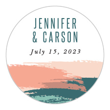 The Painterly Perfect Wedding Stickers will add that extra bit of flair to your wedding invitations.  
