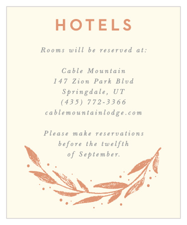 Rustic Branches Accommodation Cards