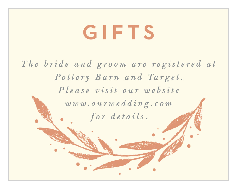 Rustic Branches Registry Cards