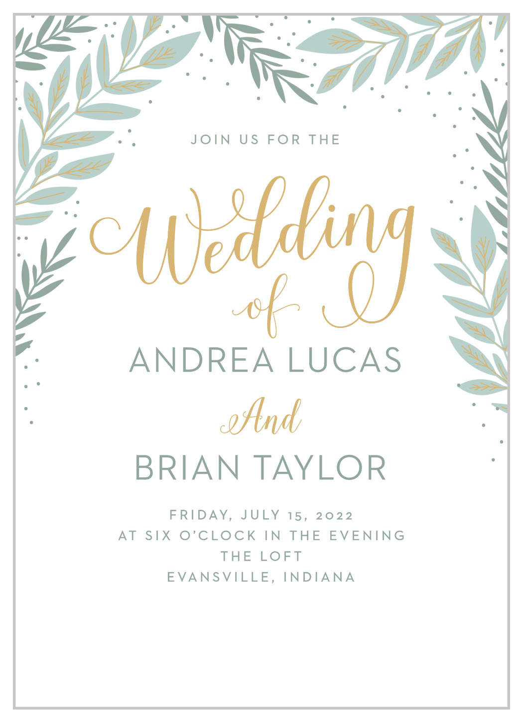Graceful Garden Wedding Invitations