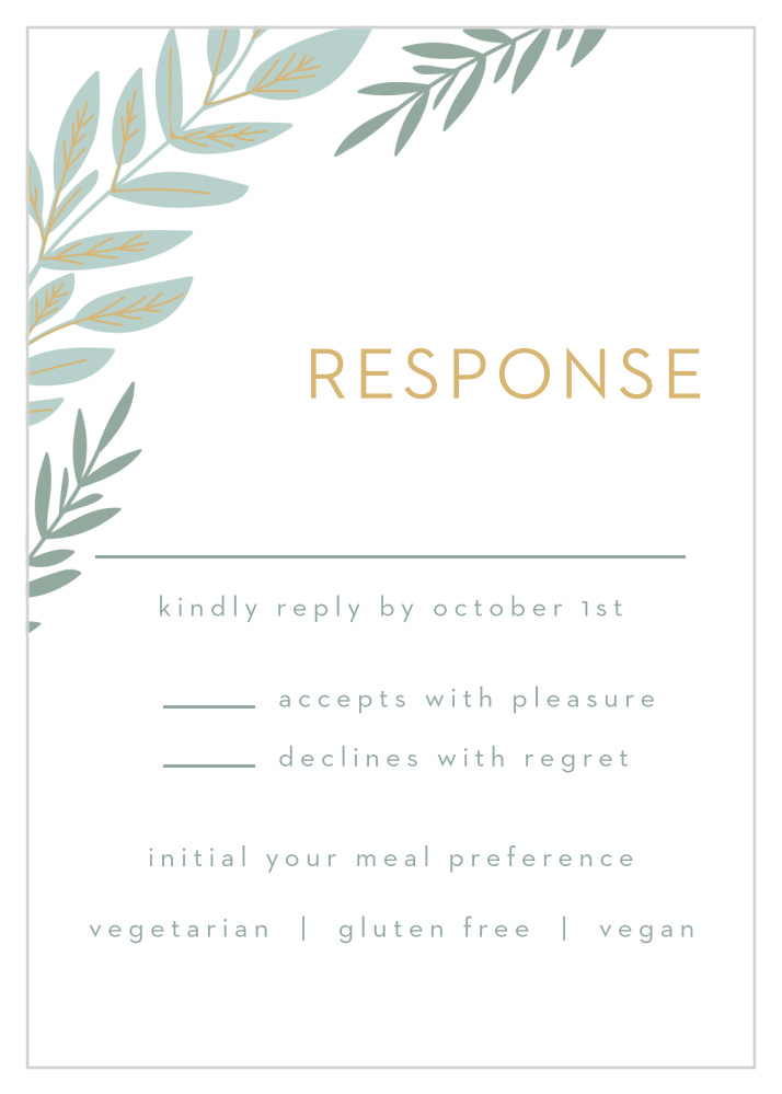 Graceful Garden Response Cards