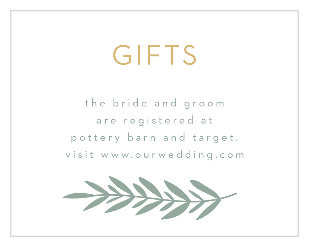 Graceful Garden Registry Cards