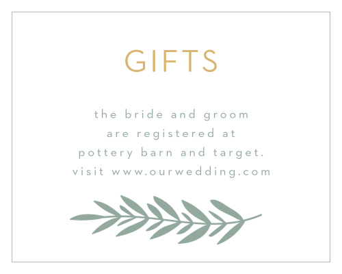 Graceful Garden Registry Cards