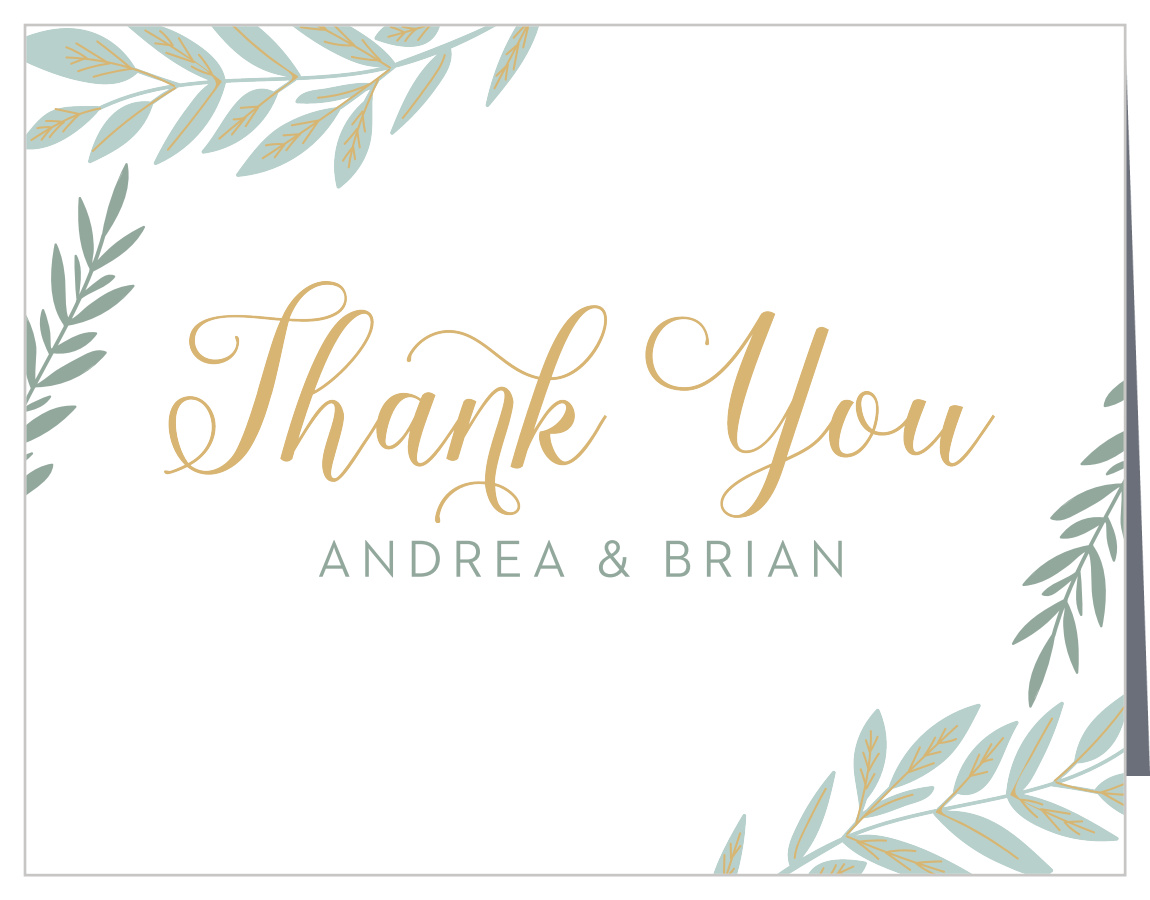 Graceful Garden Wedding Thank You Cards