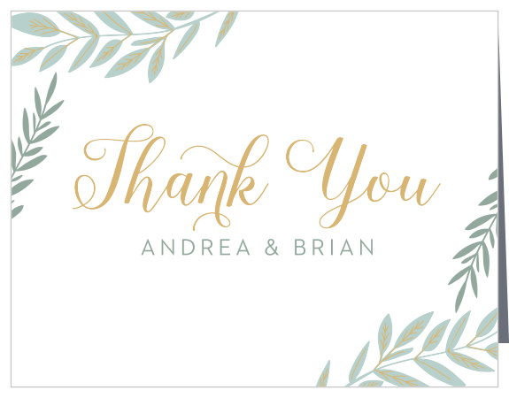 Graceful Garden Wedding Thank You Cards