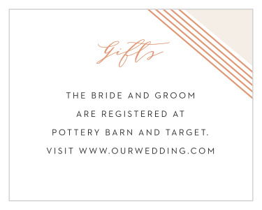 Contemporary Glamour Registry Cards