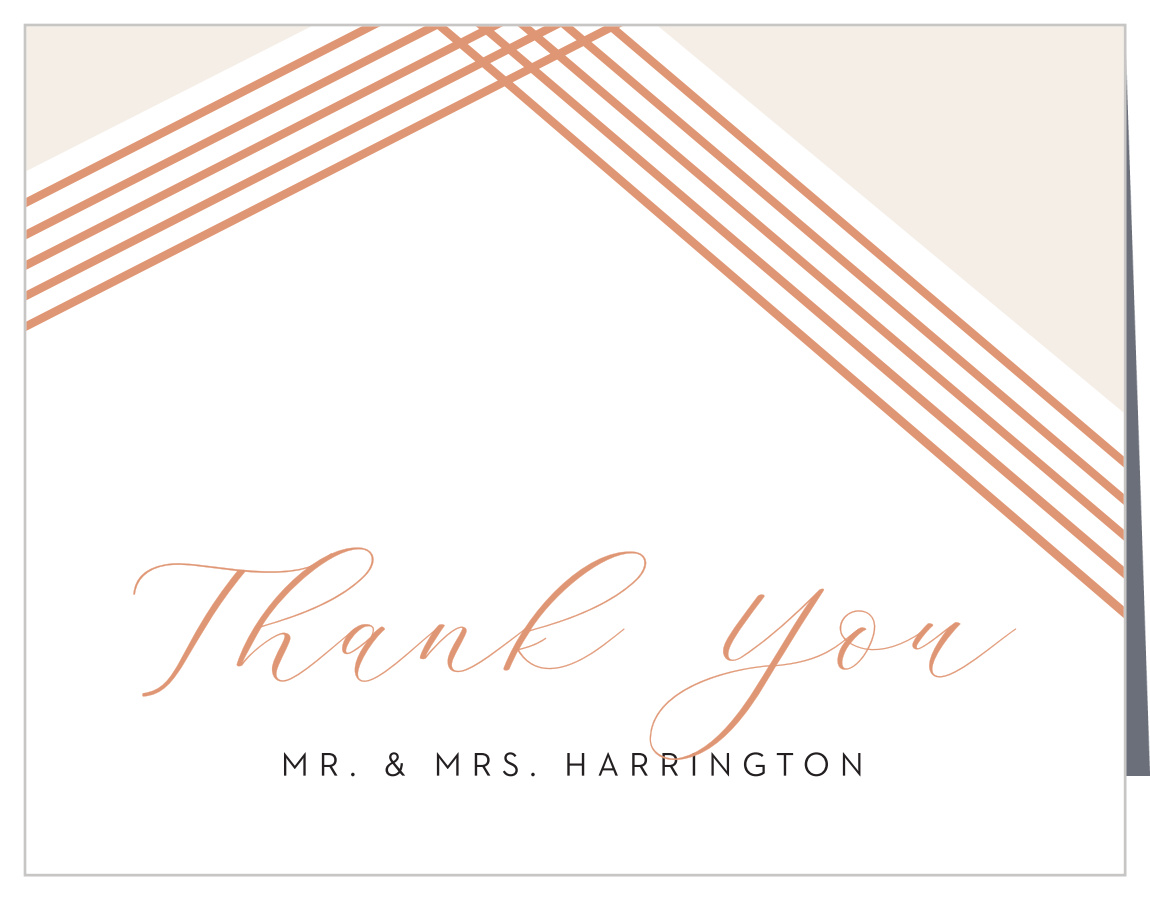 Contemporary Glamour Wedding Thank You Cards