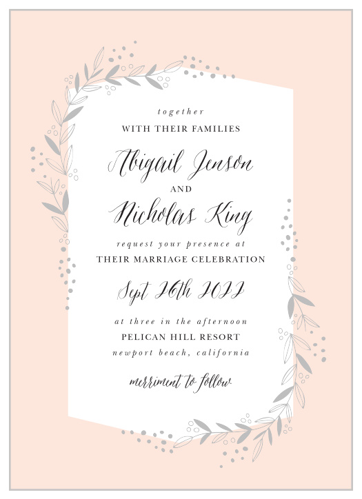 Delicate Botanical Wedding Invitations