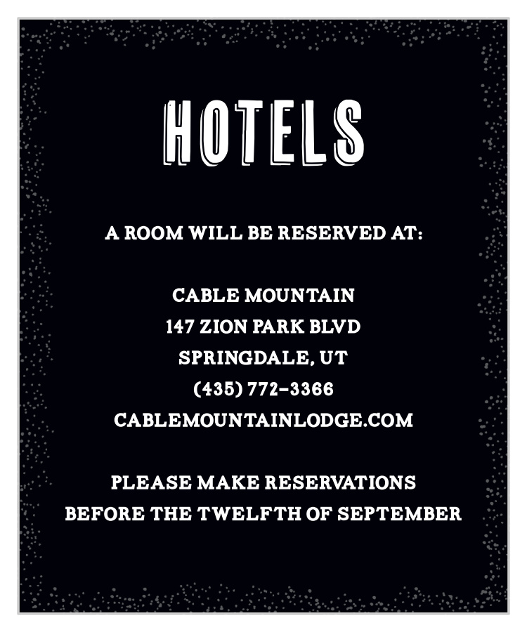 Poster Print Accommodation Cards