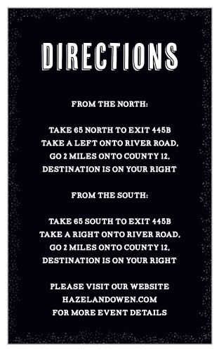 Poster Print Direction Cards