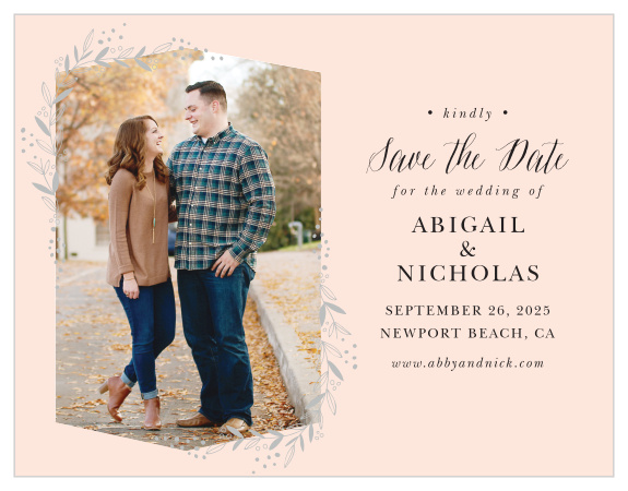 For a lovely floral magnet, look no further than our Delicate Botanical Save-the-Date Magnets!