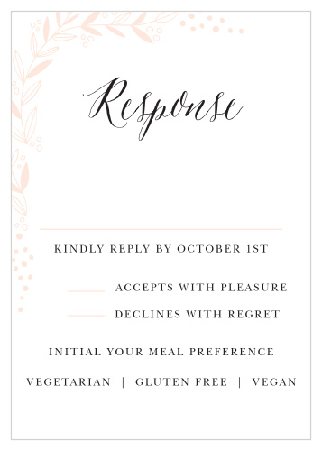 Delicate Botanical Response Cards