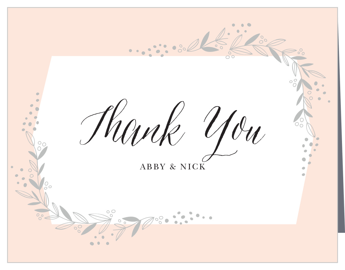 Delicate Botanical Wedding Thank You Cards