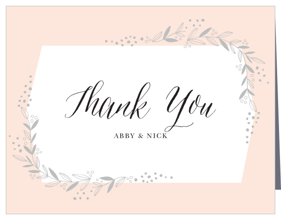 Delicate Botanical Wedding Thank You Cards