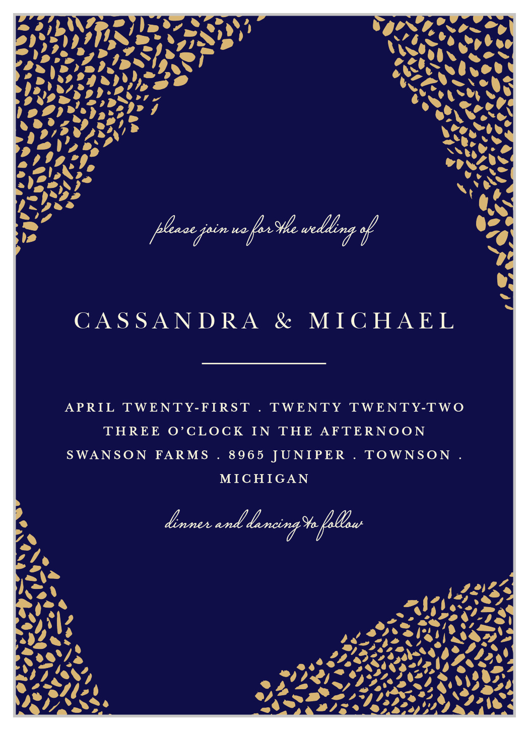 Pebble Walkway Wedding Invitations