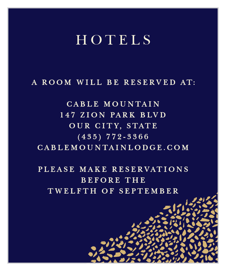 Pebble Walkway Accommodation Cards