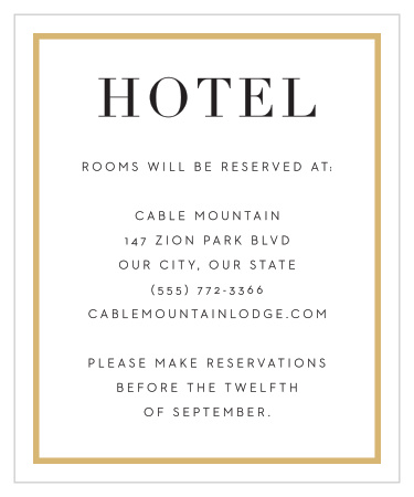 Classic Frame Accommodation Cards
