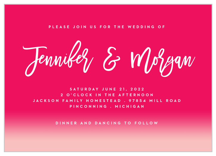 For a gorgeous card rich in color, look no further than our Bright Stars Wedding Invitations!