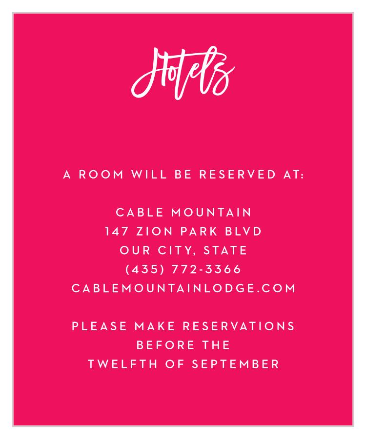 Bright Stars Accommodation Cards