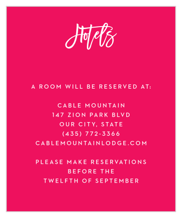 Bright Stars Accommodation Cards