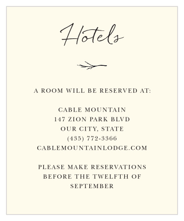 Weathered Twig Accommodation Cards