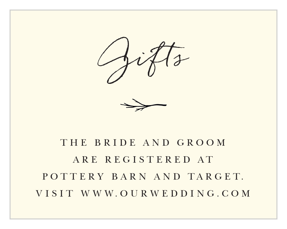 Weathered Twig Registry Cards
