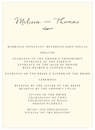 Weathered Twig Wedding Programs