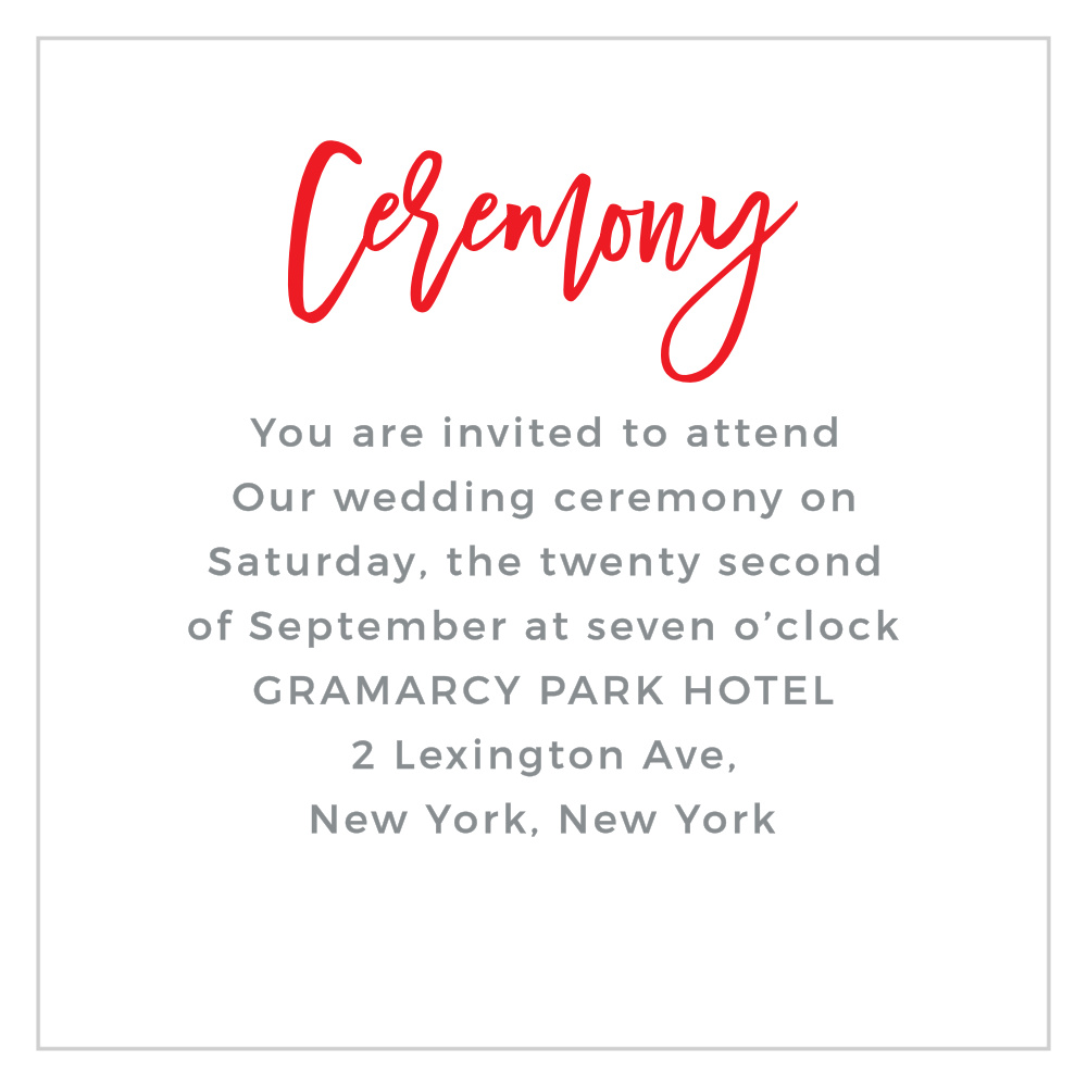 Tequila Sunrise Ceremony Cards