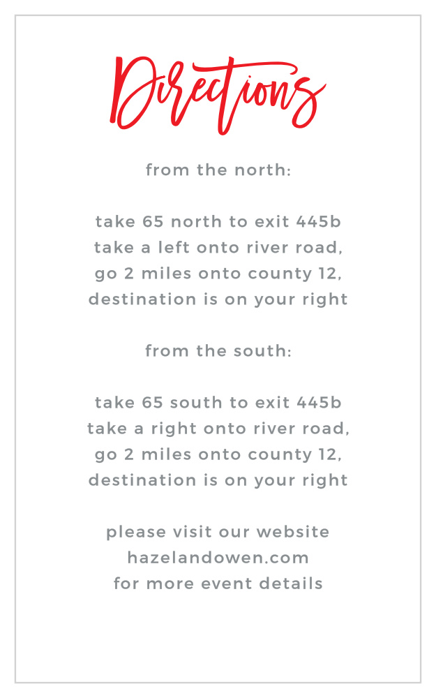 Tequila Sunrise Direction Cards