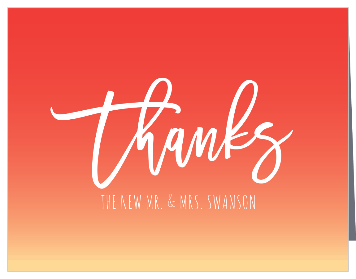 Tequila Sunrise Wedding Thank You Cards