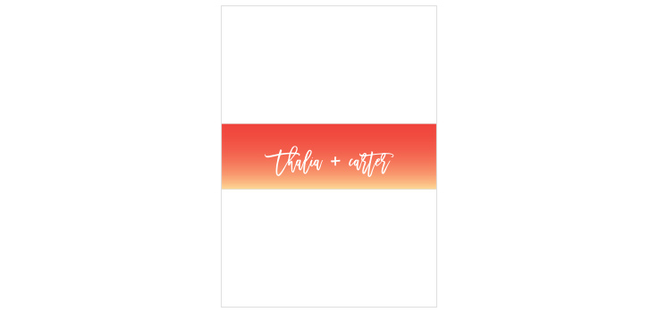 Tequila Sunrise Wedding Belly Bands