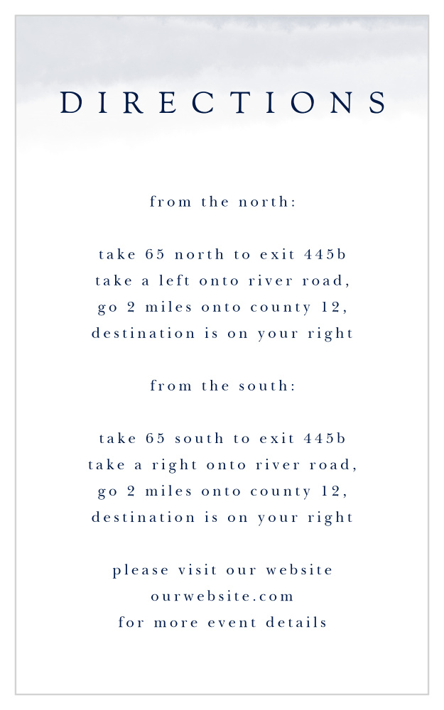 Majestic Views Direction Cards