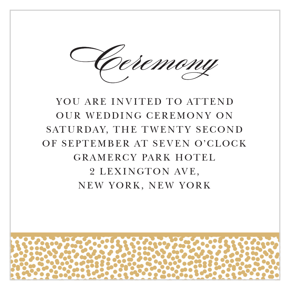 Pebble Beach Ceremony Cards