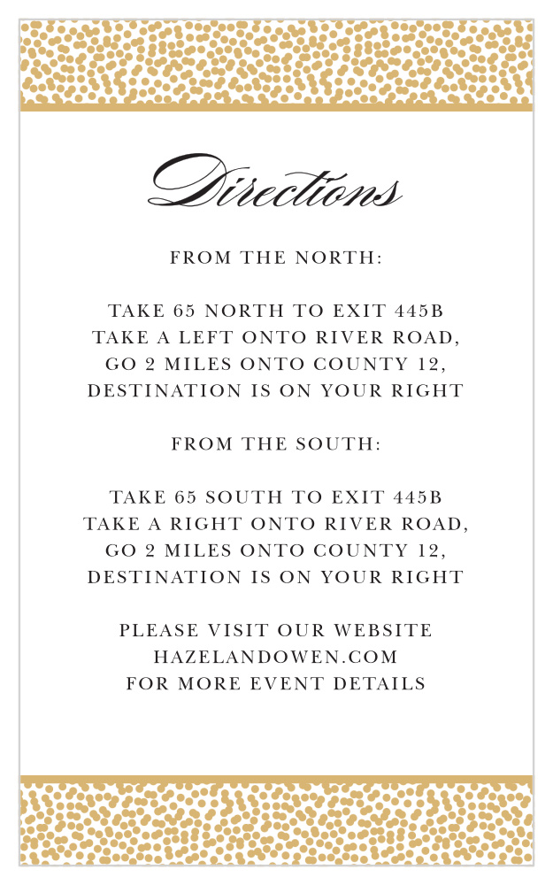 Pebble Beach Direction Cards