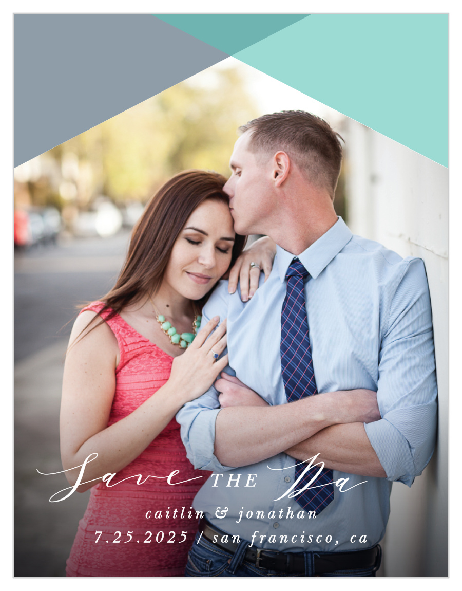Geometric Apex Save the Date Cards