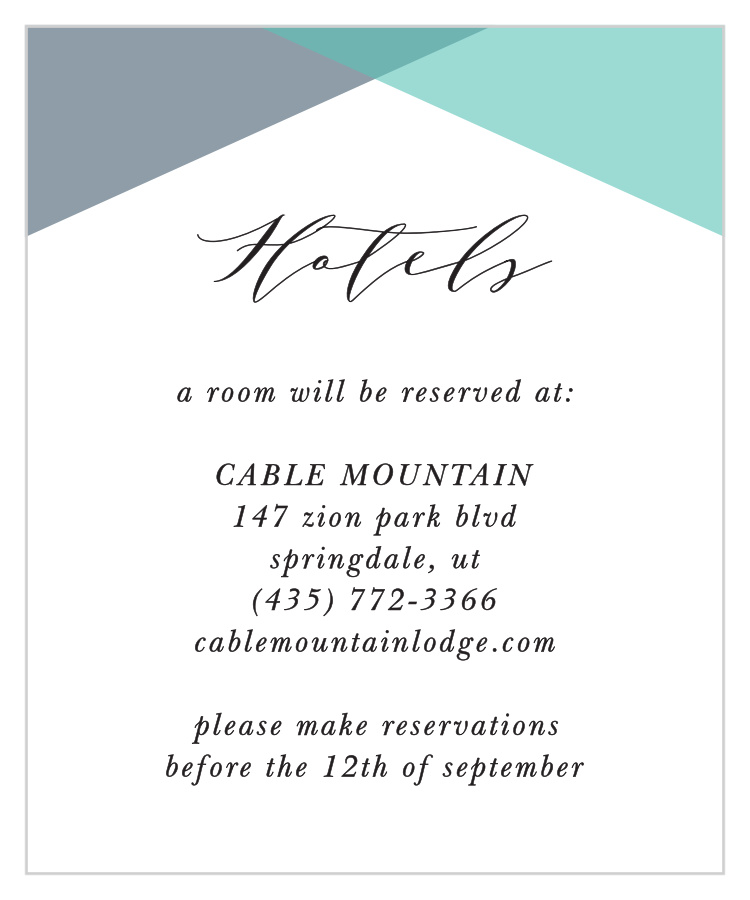 Geometric Apex Accommodation Cards