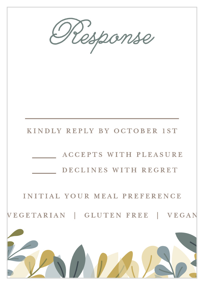Forest Leaves Response Cards