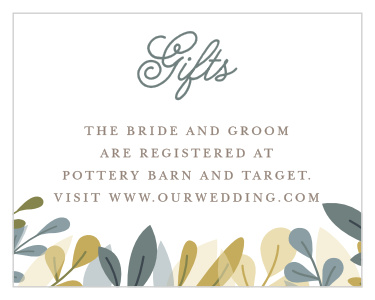 Forest Leaves Registry Cards