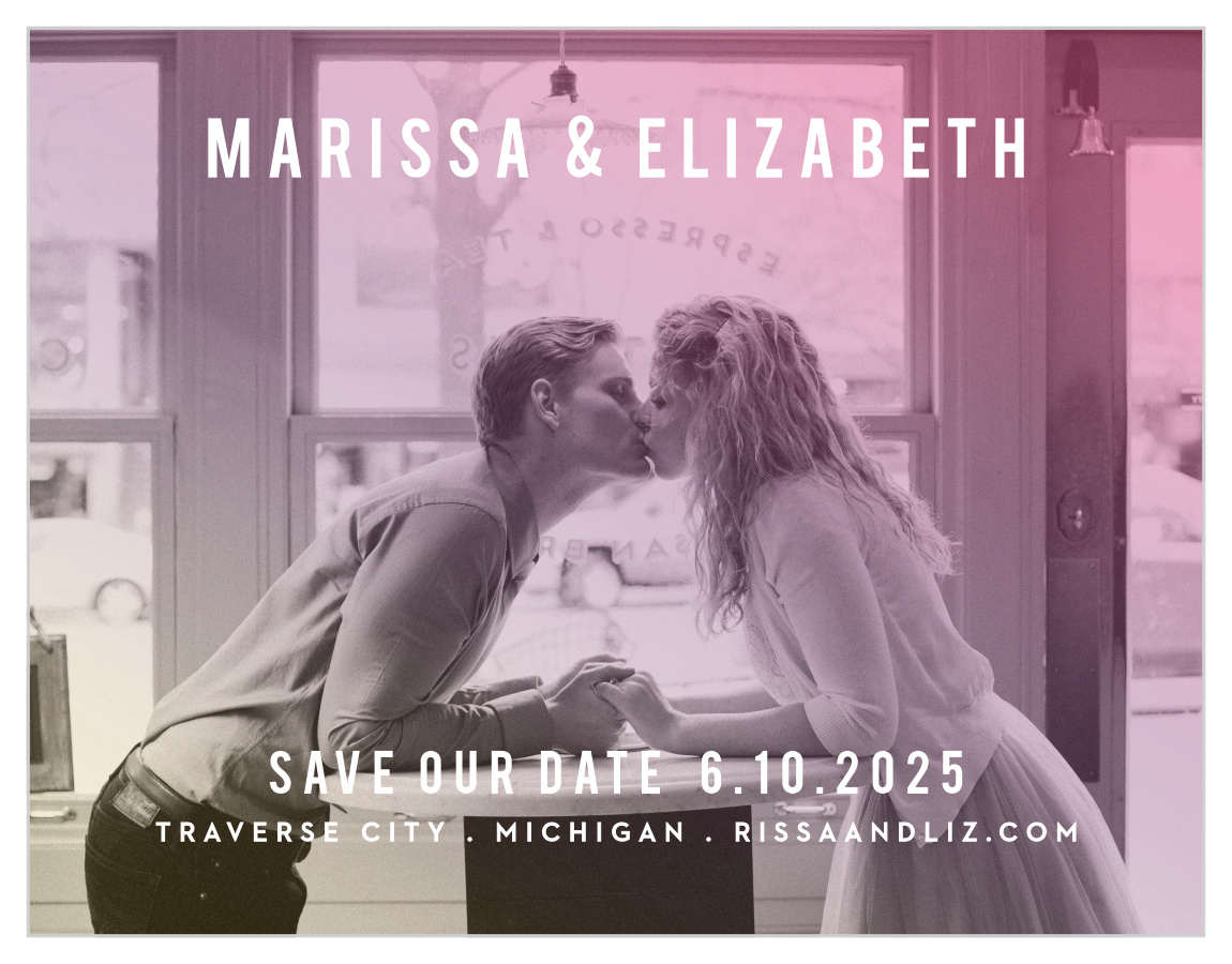 Rainbow Ombre Save the Date Magnets