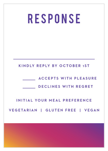Rainbow Ombre Response Cards