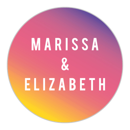 Rainbow Ombre Wedding Stickers