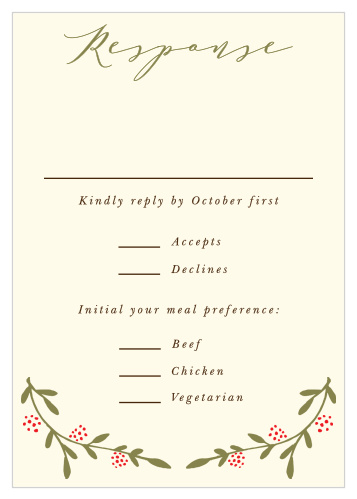 Bountiful Berries Response Cards