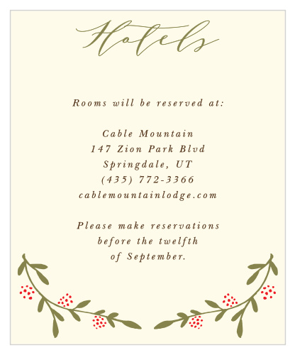 Bountiful Berries Accommodation Cards
