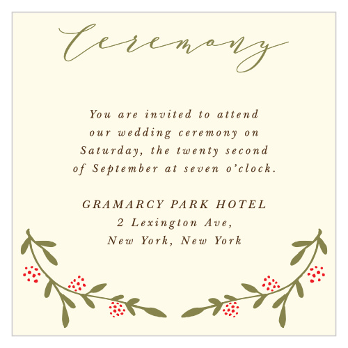 Bountiful Berries Ceremony Cards