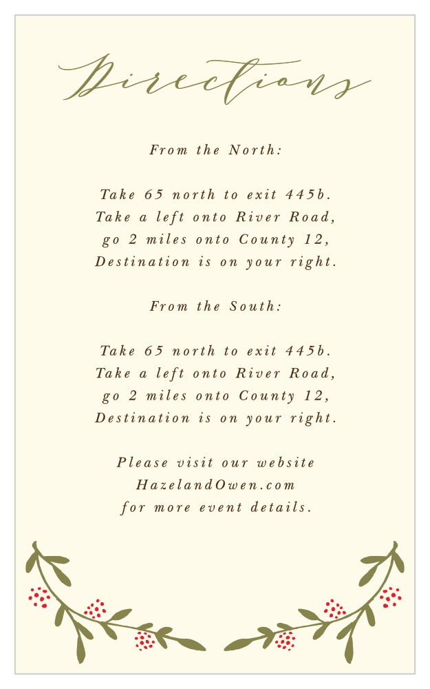 Bountiful Berries Direction Cards