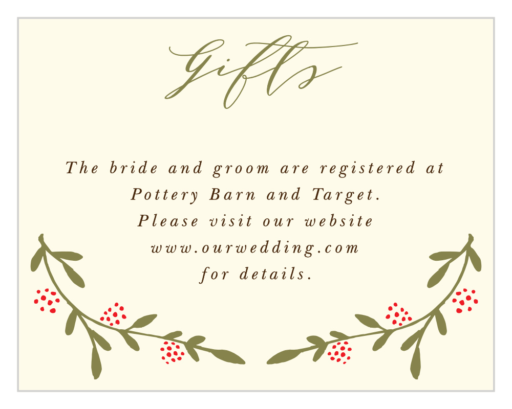 Bountiful Berries Registry Cards