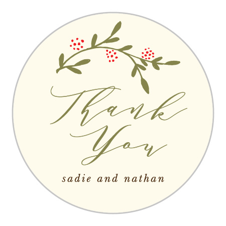 Bountiful Berries Wedding Stickers