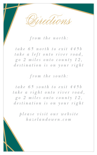 Emerald Facets Direction Cards